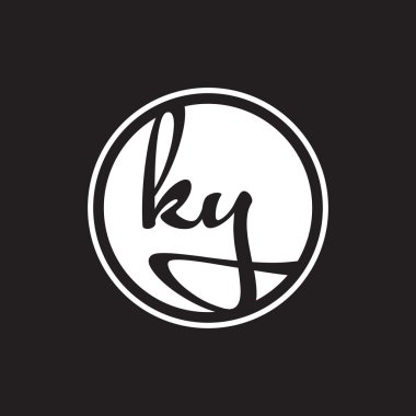 İlk harf logo daire halkası ile