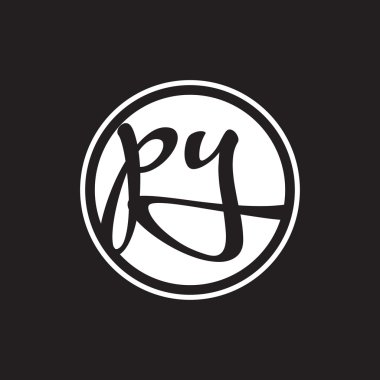 İlk harf logo daire halkası ile