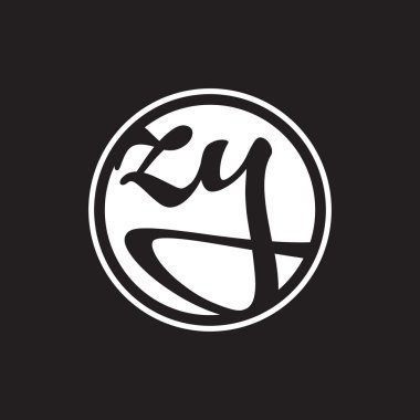 İlk harf logo daire halkası ile