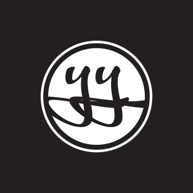 İlk harf logo daire halkası ile