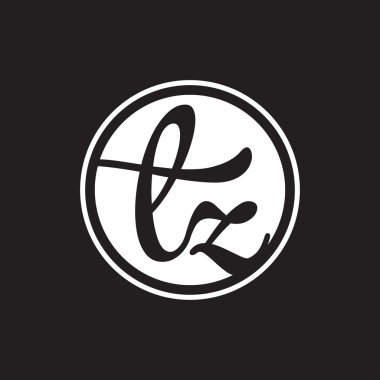 İlk harf logo daire halkası ile