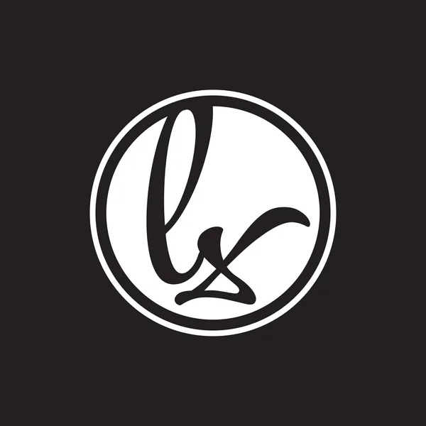 Awal huruf logo lingkaran dengan cincin - Stok Vektor