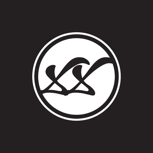 Begynnelsebokstav logotyp cirkel med ring — Stock vektor