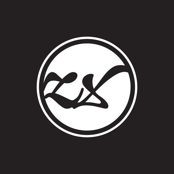 Начальный круг логотипа буквы с кольцом — стоковый вектор