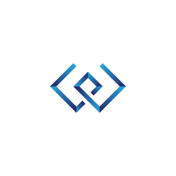 Letra Inicial Mnogram Logo — Vector de stock