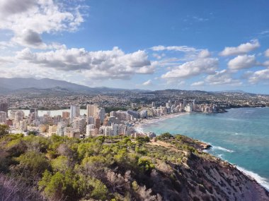 Malaga, İspanya 'nın panoramik hava manzarası