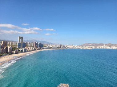 aerial view of the beach in the mediterranean sea in the north of the state of israel