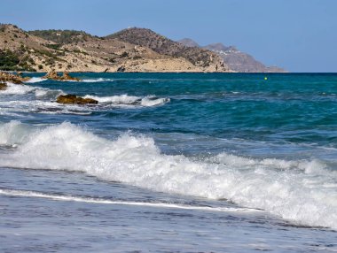 sea view from beach in crete