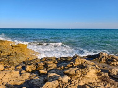 sea coast in the mediterranean sea in the north of israel