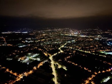 Hava Gecesi Genişletici Şehir Şebekesi Parıltısı, Şehir Coğrafyacısı Görünür Blok Desenleriyle Büyüme Haritası, Aydınlatma
