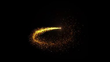 Noel Parçacığı İzi 4K Animasyon Işıldayan Işık Yolu Döngüsü