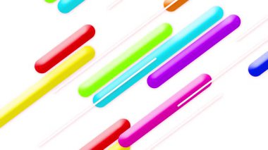 Çoklu Renkli Satırlar 4K Hareket Arkaplan Titreşimli Akış Soyut Canlandırması