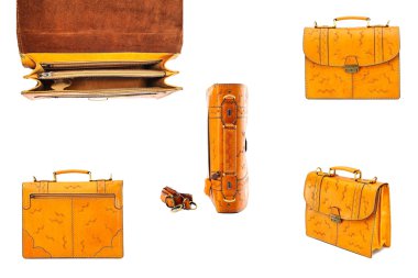 Bir evrak çantası deri