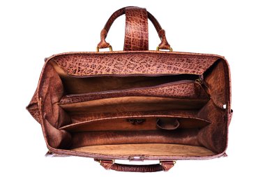 Bir evrak çantası deri