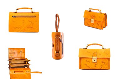 Bir evrak çantası deri