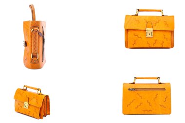 Bir evrak çantası deri