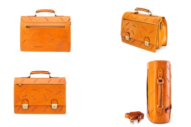 Bir evrak çantası deri