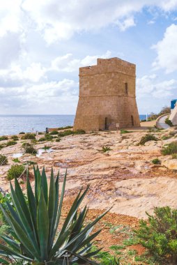 Malta 'nın mirasını bu tarihi sahil gözetleme kulesiyle ele geçirin. Seyahat pazarlaması, Akdeniz turizm web siteleri ve tarihi tahkimatlar hakkında eğitim içeriği için mükemmel.