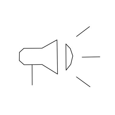 Duyuru ve İletişim için Megafon Sözcüsü Simgesi