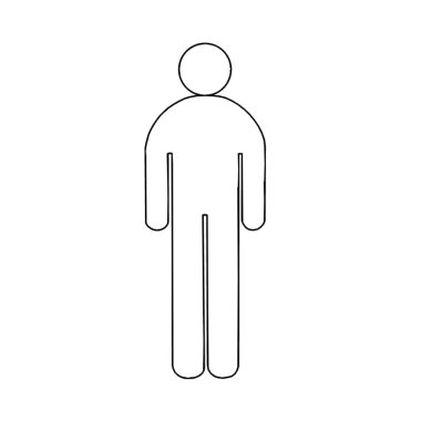 Ilustrasi Vektör erkek kişi simgesi silueti