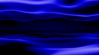 Mavi Dalgalar Dijital Sanat Arkaplan Döngüsü Canlandırıldı