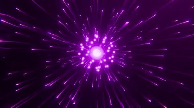 Işık İzleri Döngüsü Canlandırılmış Geleceği Veri Akışı Küresi