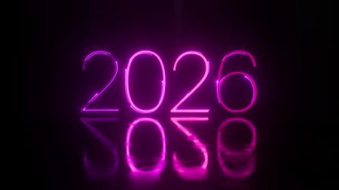 2026 yıl geri sayım sayısı karanlıkta parlıyor