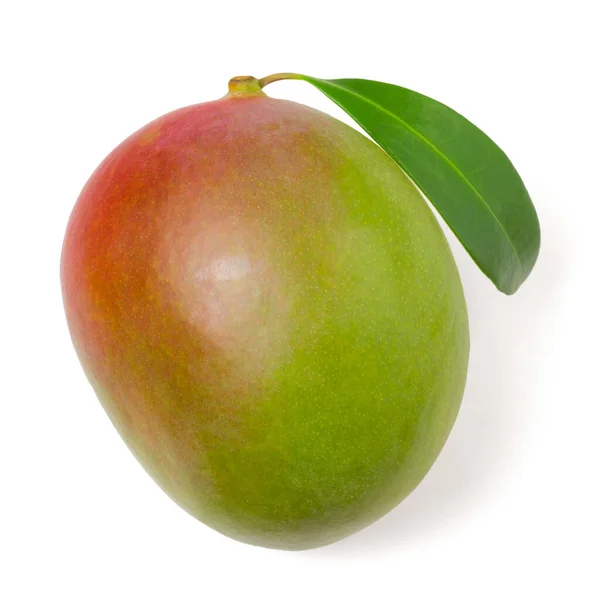 Ripe Fresh Mango Isolated White Background — Stock Photo, Image