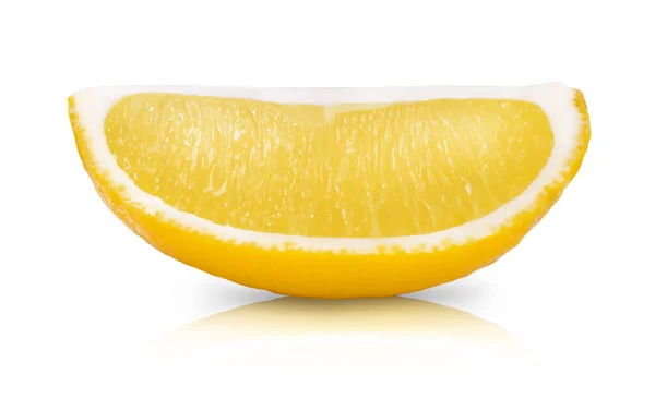 Lemon Kuning Segar Diisolasi Pada Putih — Stok Foto