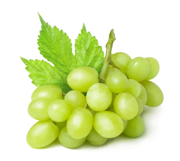 Ripe Green Grapes Isolated White Background Fresh Fruits — Stock Photo, Image