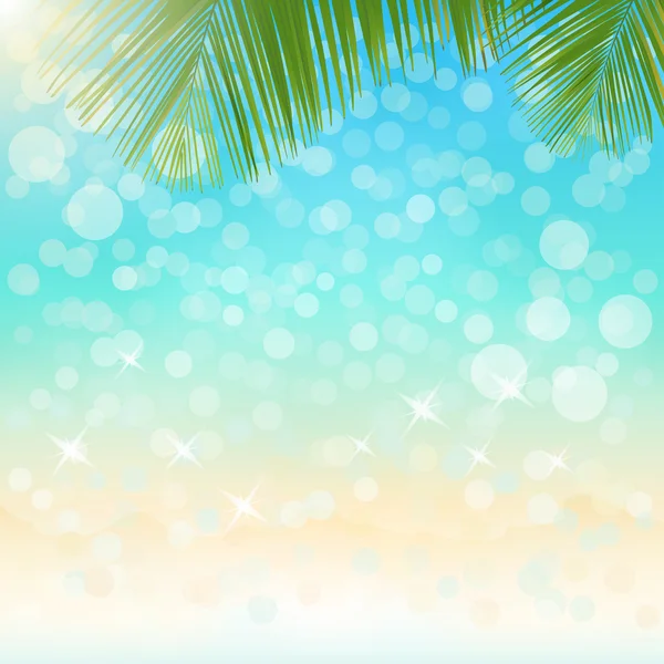 Blurred brillante verano playa fondo — Archivo Imágenes Vectoriales