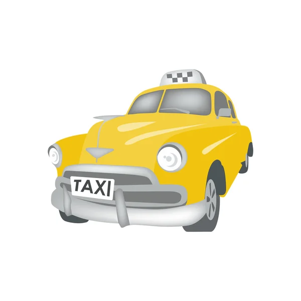 Staré auto žluté taxi — Stockový vektor