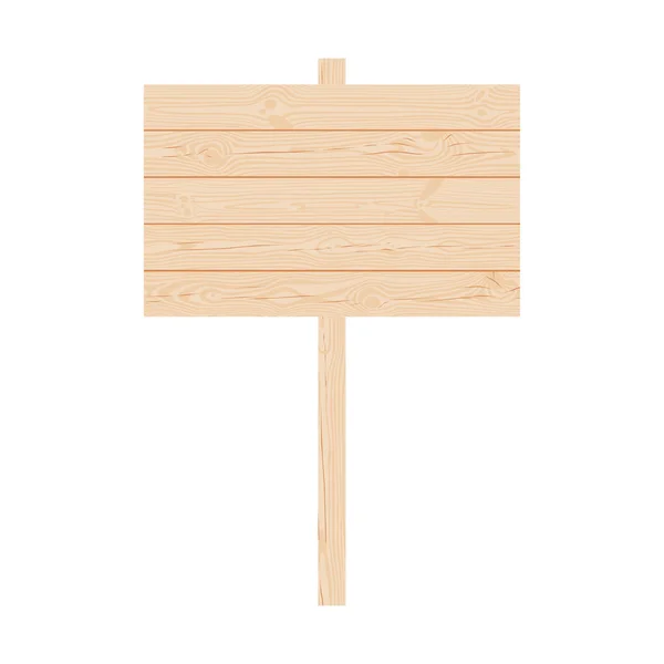 Letrero de madera en un poste — Vector de stock