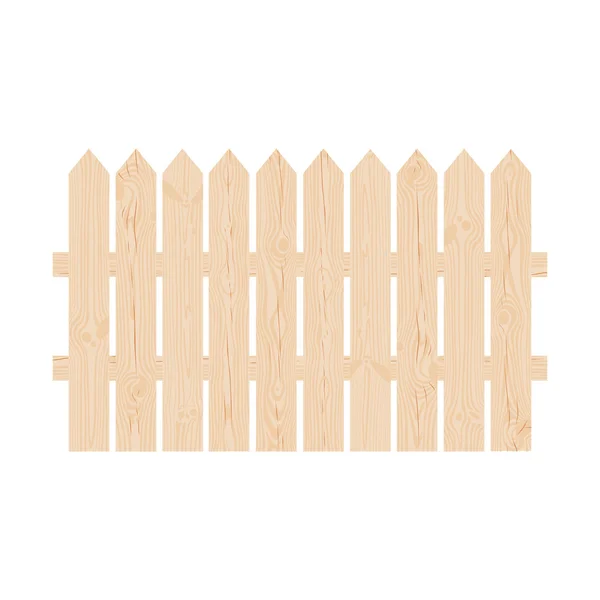 Clôture de jardin en bois naturel — Image vectorielle