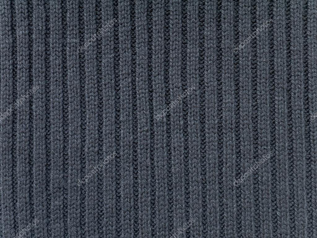 Dark gray ribbed knitted wool fabric — Stock Photo © photohampster