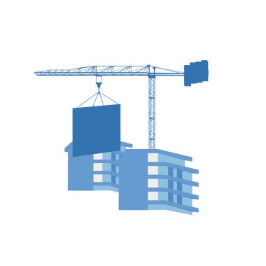 İnşaat alanında vinç