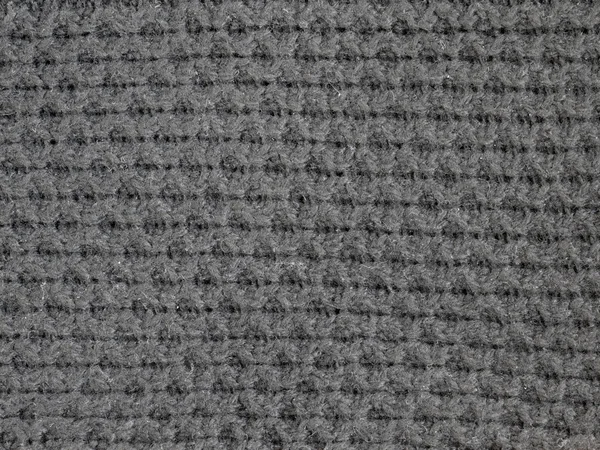 Dark gray knitted fabric — Stock Photo, Image