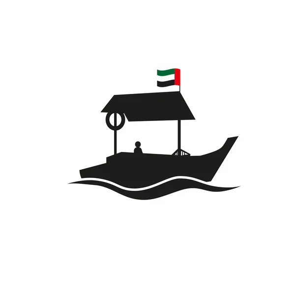 Dubai abra tradiční loď — Stockový vektor