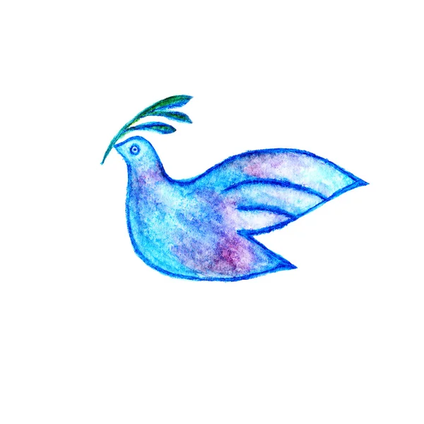 Symbol pokoju - dove z gałązką oliwną — Zdjęcie stockowe