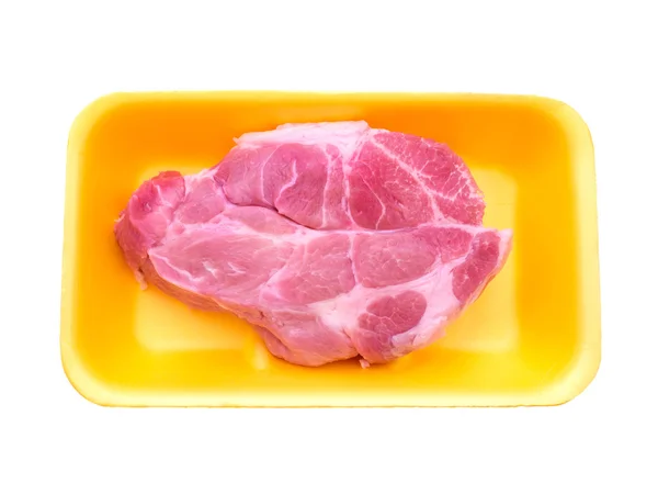 Pork collar butt isolated on white — Stockfoto