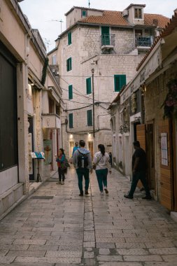 dubrovnik, Hırvatistan - Eylül 2012: Hırvatistan 'daki eski şehir manzarası