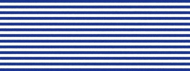 Blue and white striped backdrop. Horizontal sailor lines, bands, strokes form nautical texture with grainy paint effect. Vector seamless pattern for summer fabric. Marine uniform design template.