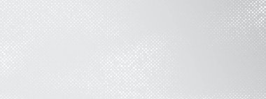 Beyaz nokta desenli soyut gri arkaplan dağılımı. Yuvarlak parçacıklar ve noktalar dalga yarım ton doku yüzeyi oluşturur. Boyutsal derinlik efektli vektör teknolojisi tasarımı.