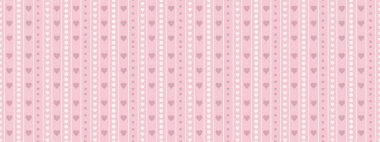 Yumuşak pastel arka planda dağınık pembe kalp şekilleri olan çizgili şirin bir tasarım. Romantik tebrik kartları, ambalaj kağıtları ve kadınsı dekorlar için mükemmel..