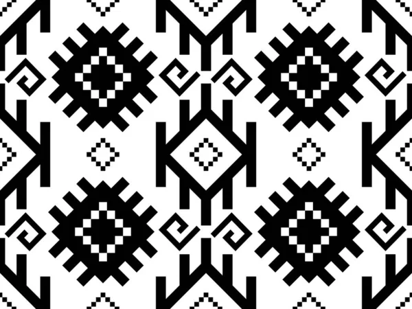 Cesur şekiller, elmaslar ve keskin doğrusal elementler içeren kabile motiflerinden esinlenilmiş kusursuz siyah ve beyaz geometrik desen. Tekstil, duvar kağıtları, ambalaj, arkaplan ve grafik tasarım projeleri için modern ve çarpıcı bir tasarım ideal.