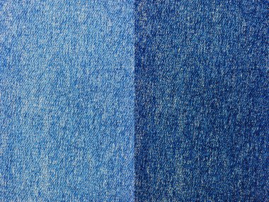 Mavi Tekstil Malzeme Denim Kot Dokusunun İki Seçimi - Açık ve Karanlık. Dekoratif Şablonlar Dizisi