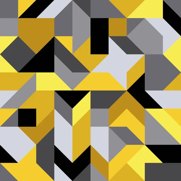 Abstrakcyjny Kwadratowy Bezszwowy Wzór Geometrycznych Figur Kątowych Modna Paleta Kolorów — Wektor stockowy