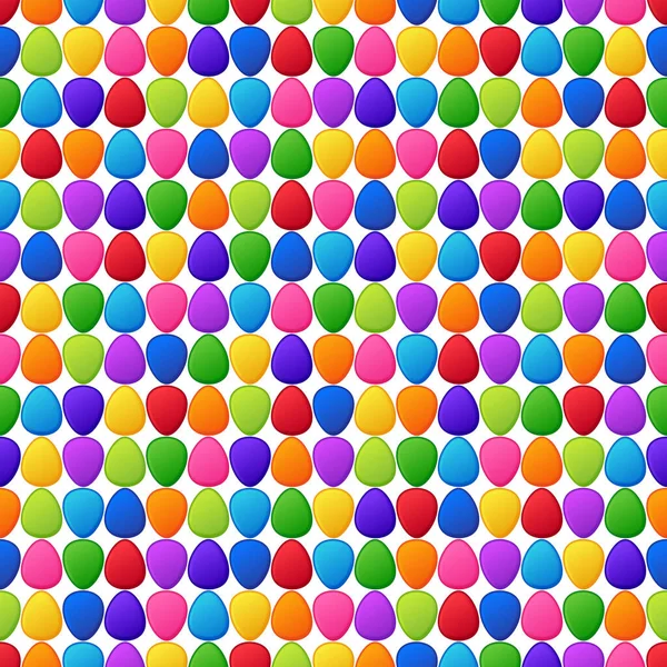 明るい抽象カラフルな虹の数字のシームレスなパターン包装 パック紙 包装紙のための白い背景に楕円 異なる色の数字からの継続的なグラフィックの背景 — ストックベクタ