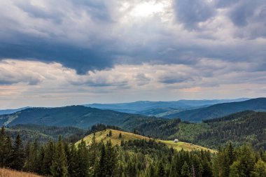 Yazın Karpatların güzel manzarası.