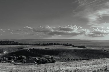 siyah ve beyaz manzara. siyah beyaz fotoğraf